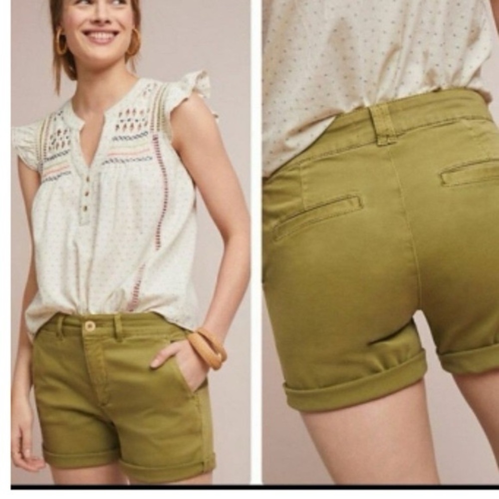 Anthropologie Chino Relaxed Fit Shorts